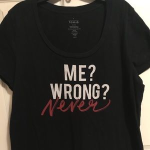 Torrid Tshirt size 1